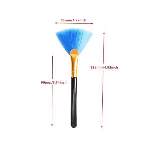 4PCS Super Soft Cleaning Fan Brush Fibre Blue 12.5cm Cleaning Computer Keyboard Dust Lens Mobile Phone Razor Cleaning Brush Display Electronics Crevice Cleaning