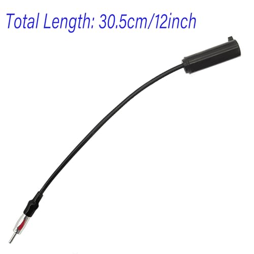 Car FM AM Radio Antenna Extension Cable 30.5CM/12Inch DIN Plug