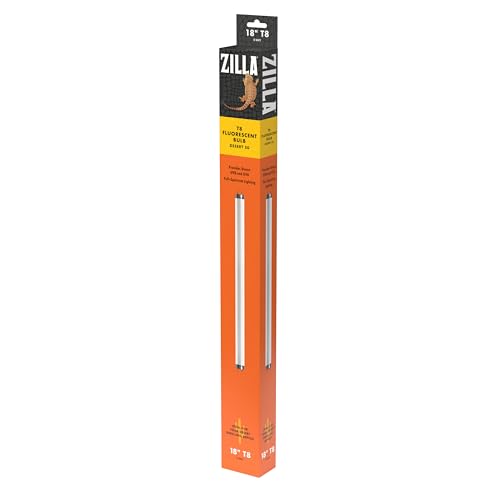 Zilla Reptile Pet Habitat Lighting UVB Fluorescent Desert T8 Light Bulb, 15 Watt - size: 18" - 15 Watt, style: Desert