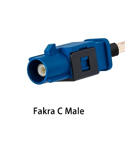 SMA Male to Fakra C Male Blue Pigtail Cable RG316 12in/30cm Fakra C Plug to SMA Plug GPS Antenna Extension Cable for Vehicle GPS Navigation Car Radio Stereo - size: 12in/30cm