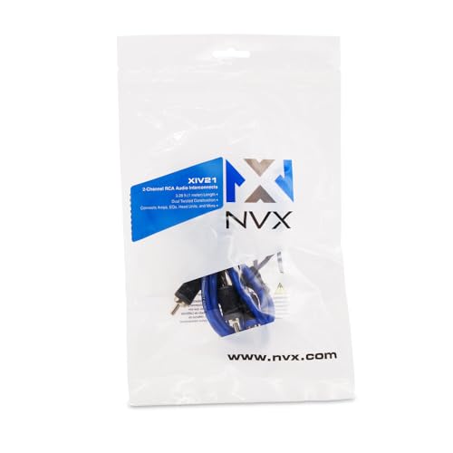 NVX 1 meter 2-Channel V-Series Car Audio RCA Interconnect Cable - 3.28 feet [XIV21] - size: 2 Channel-3 ft.