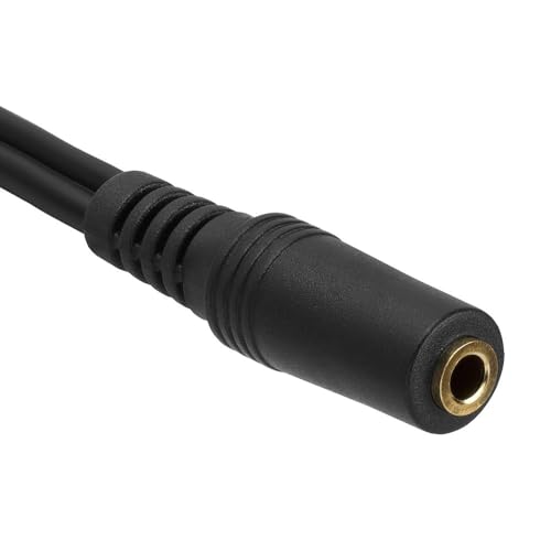 Cmple - 3.5mm Female to 2 RCA Male Stereo Audio Y Cable Adapter for TV, Smartphones, MP3 Players, Tablets, Speakers - Mini Plug Headphone Splitter - 6 Inch - color: 3.5mm F to 2 RCA M, size: Single