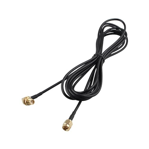 SMA Male to SMA Female Right Angle Adapter Aerial Antenna Extension Cable RG174 Coaxial Cable 3M for 4G LTE Antenna WiFi Router WLAN FPV Drone Controller Ham Radio Transceivers - size: 3M