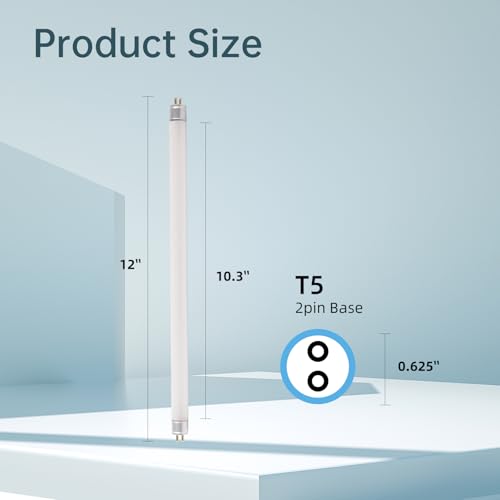 4 Pcs 8W 12 Inch T5 Replacement UV Bulb F8T5/BL UVA 365nm Fluorescent Light Bulbs Compatible with Bell and Howell Monster Bug Zapper and Faicuk WS108 Mosquito Fly Light Trap - size: 8W BZL-4P