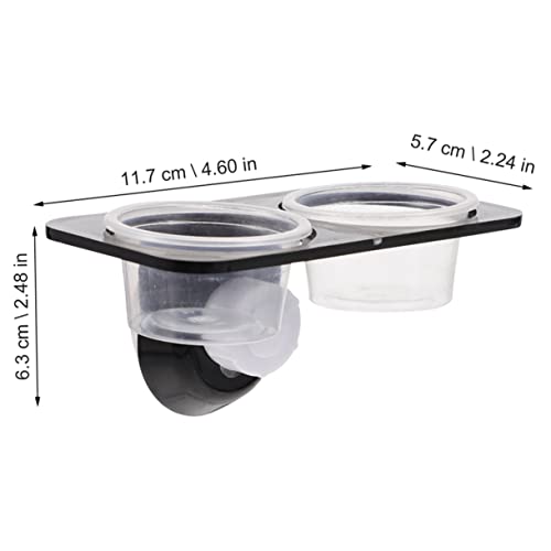 TOYANDONA 1Set Reptile Feeding Ledge with Suction Cup Detachable Food Basin Water Feeder Reptile Tank Supplies for Gecko Lizard Frog