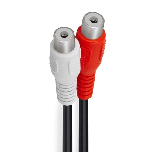 Cmple - One RCA Mono Male to Two RCA Stereo Female Y-Cable, Plug to 2 x Jack Y-Adapter Speaker Splitter Cab - color: 1 RCA M to 2 RCA F, size: Single