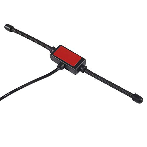 Universal Car Stereo AM FM Dipole Antenna,Hidden Adhesive Mount AM FM Radio Antenna for Vehicle Car Truck SUV Radio Stereo Head Unit Receiver Tuner,10 feet Cable DIN Plug Connector (Male)