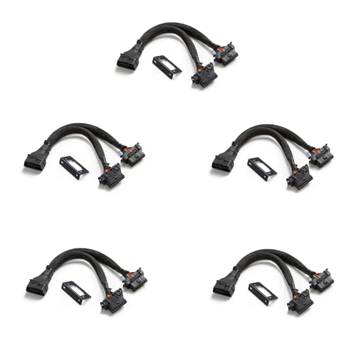 bbfly-B6 OBD2 Splitter OBDII Extension Cable Adapter (1FT/30CM) (5Pack) - size: 5Pack