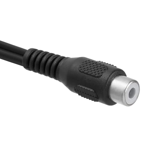 Cmple - 2 RCA Male to 1 RCA Female Stereo Audio Y-Cable, 2 RCA Plugs to 1 x RCA Jack Y-Adapter Subwoofer Cable, Gold Pla - color: 1 RCA F to 2 RCA M, size: Single