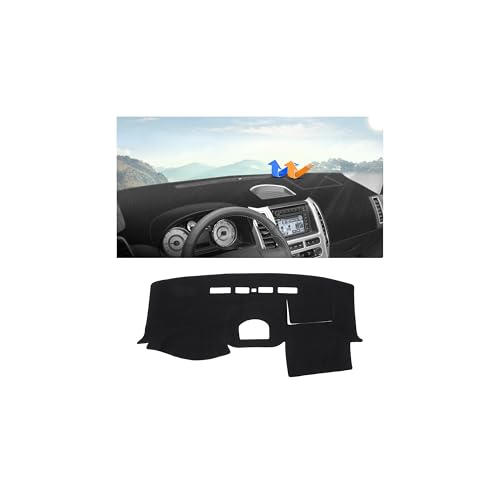 Autorder Dashboard Cover Mat for Ford Edge 2007-2014 Accessories Dash Cover Upgrade Flannel Dash Mat Sunshade Glare UV Rays Protector - size: Black 07-14 Edge