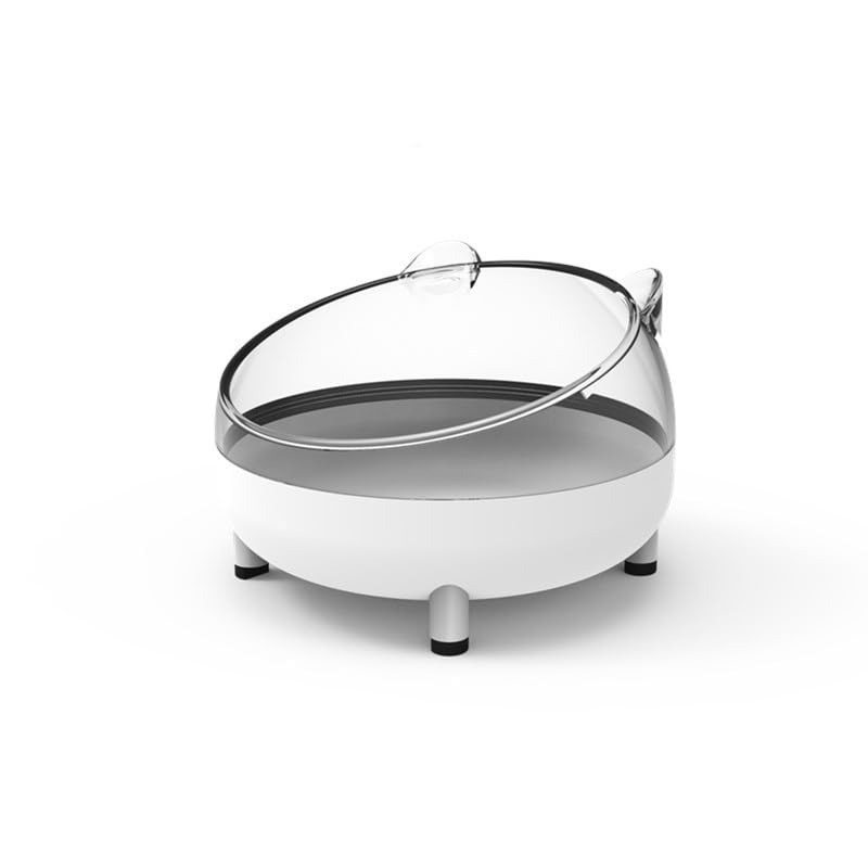 Meow&Woof Hamster Sand Bath Container, Large Sandbox Toilet Gerbil Batheoom, Tiny Chinchilla Dust Bathtub Sand Bath Box for Hamster Cage Accessories 5.2 Inch-White - color: White
