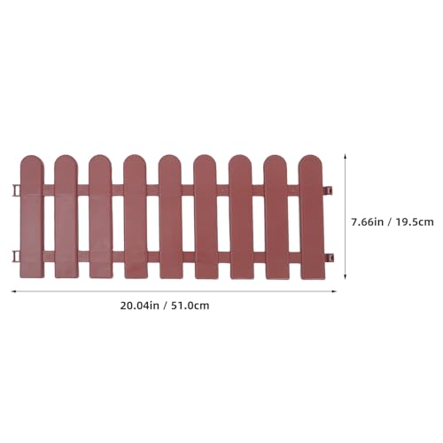 ORFOFE 4pcs Tortoise Enclosure Outdoor Pet Fence Mini Garden Fence 50x20cm Brown Decorative Animal Barrier for Lawn Yard Turtles Reptile Playpen