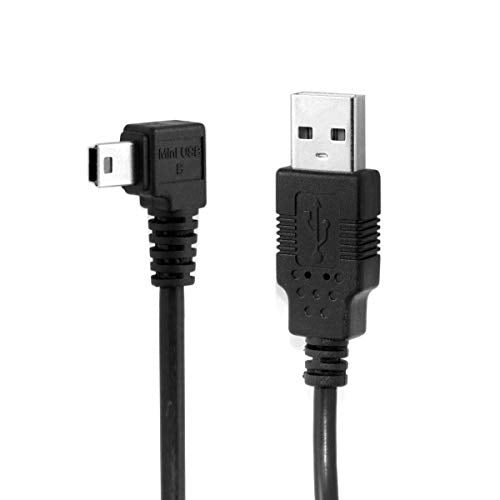 chenyang Mini USB Cable USB 2.0 Male to Mini USB 5 Pin Male 90 Degree Left Angled Charging Data Transfer Extension Cable 3M - color: Left Angled, size: 3M