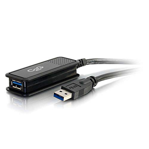 C2G/Cables to Go 39939 5M USB 3.0 USB-A Male to Usb-A Female Active Extension Cable - color: Black, size: 16.4 Feet, style: USB A Male to A Female
