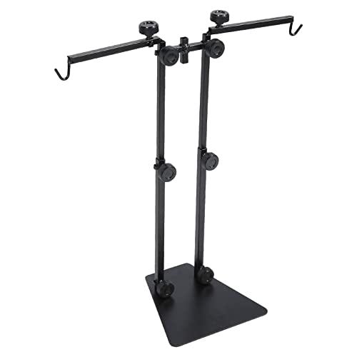 Reptile LAMP Stand Adjustable Metal Light Stand for Terrarium Double Hook