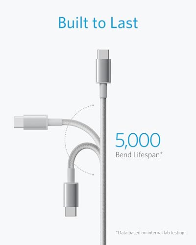 Anker USB C to USB C Cable, 60W Fast Charging Cable (2-Pack, 6 ft, Silver) - color: Silver, size: 6FT*2