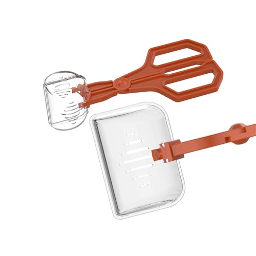 Reptiles Feeding Tongs,Clear Reptiles Feeding Tongs Gentle Creature Catcher Tool with Ergonomic Grip for Safe Handling Easy
