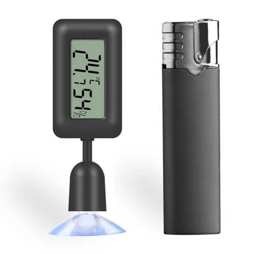 Mini Thermometer Indoor Digital Temperature Humidity Meter forTerrarium Reptile Accessories forHumidor, Thermostat Reptile Tank