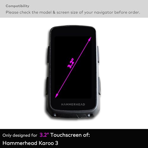 [2-PACK] Tempered Glass Screen Protector for Hammerhead Karoo 3 Bike Computer 3.2" Touchscreen Anti Scratch/Fingerprint (HD Clear) - color: 2x Glass (HD Clear)