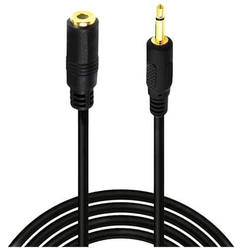 1/8" 3.5mm Mono Mini Audio Connector Male to Female Cable 6Ft