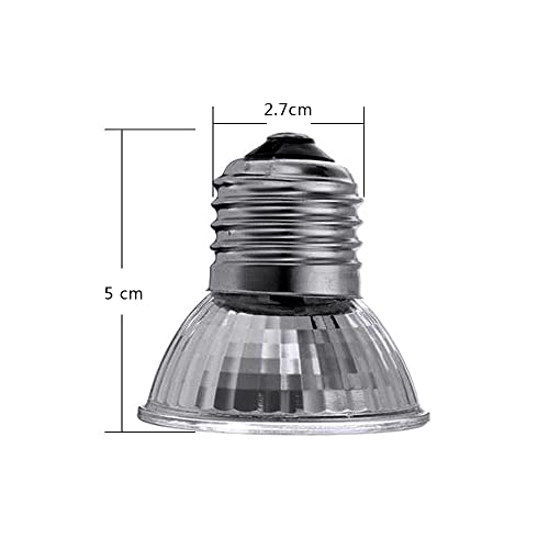 UVA UVB Reptile Light Bulbs 4 Pack 50W,Basking Light Heat Lamp for Reptiles and Amphibian Tank Terrariums Cage for Turtle,Bearded Dragon, Works with Various Lamp Fixtures Come with UV Test Card