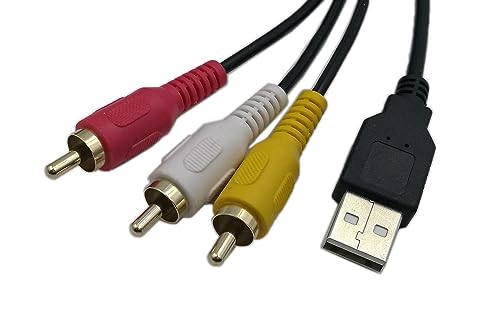 3.5mm & USB Flush Mount Cable - 1M, RCA Extension, Dash, Panel, Car, Boat, Motorcycle - color: 1M, 3RCA/USB