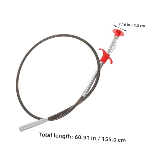 Spring Dredging Tool Fast Blockage Removal Versatile Materials Household Use Easy to Operate Drain Cleaning Brush Pressure-type Cleaning Hook Kitchen Bathroom Restaurant