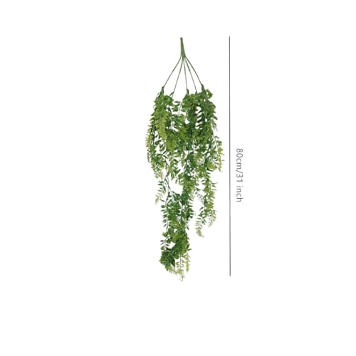 Jilukibo 4 Pack Reptile Hanging Fake Vines, Artificial Boston Fern Terrarium Plants with Suction Cup, Safe Naturalistic Tank Habitat Decor for Bearded Dragon Lizard Snake Gecko Chameleon Hermit Crab