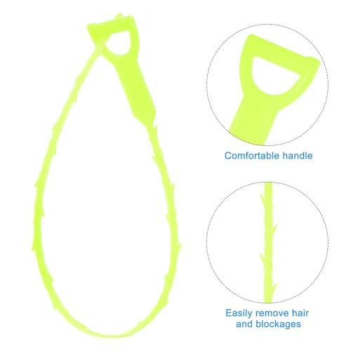 uxcell 3pcs 20 Inch Drain Hair Clog Remover Tool PP & 24 Inch Drain Cleaner Tool Sticks Stainless Steel Sewer Cleaning Hook Unclog Sink Unclogger for Toilet Bathtub Sewer, Green - color: Green, size: 24 Inch