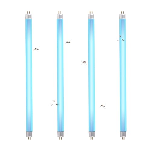 4 Pcs 8W 12 Inch T5 Replacement UV Bulb F8T5/BL UVA 365nm Fluorescent Light Bulbs Compatible with Bell and Howell Monster Bug Zapper and Faicuk WS108 Mosquito Fly Light Trap - size: 8W BZL-4P