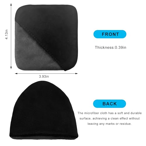 Ohleats 2PCS Car Screen Cleaner, Microfiber Cleaning Pad, Triangle+Square - color: Triangle+square