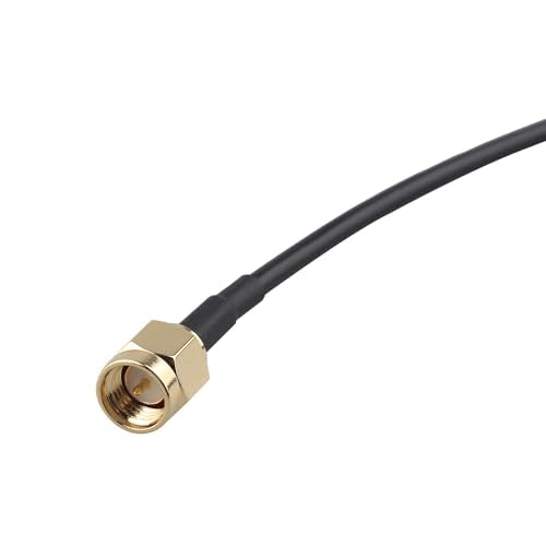 SMA Male to SMA Female Right Angle Adapter Aerial Antenna Extension Cable RG174 Coaxial Cable 1M for 4G LTE Antenna WiFi Router WLAN FPV Drone Controller Ham Radio Transceivers - size: 1M