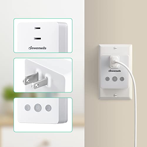 DEWENWILS Plug-in Lamp Dimmer Switch, Wireless Remote Dimmer Plug for Floor Lamps, Table Lamps, String Lights, 100FT Range, Compatible with Dimmable LED/Tungsten Bulbs - style: Handheld Remote Control