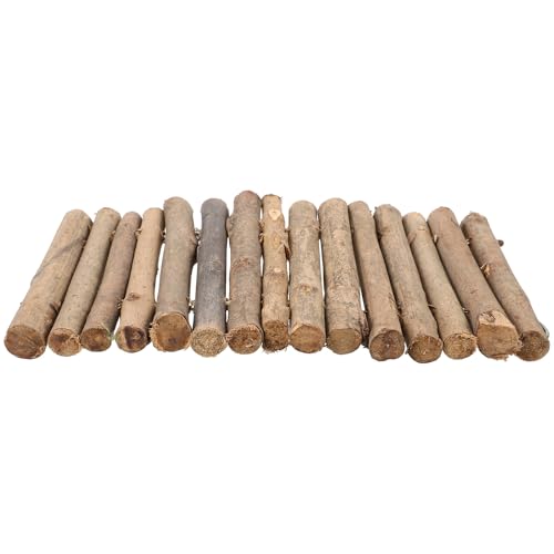 POPETPOP Wooden Turtle Hideout and Reptile Shelter DIY Terrarium Cave with Stick Design for Indoor Pet Habitat Landscaping and Crawling Platform