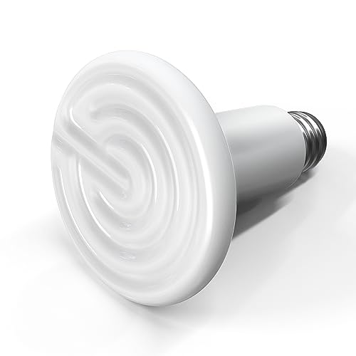 YSSOA 150W Ceramic Heat Emitter, Reptile Heat Bulbs, Ceramic Heat Lamp for Reptiles, Amphibian, Chicken, Dog, Cat, 1 Pack, White - color: 1 Pcs (White), size: 150 Watts