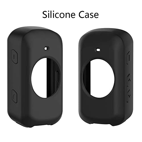 Screen Protector for Garmin Edge 530 Gps (3+1pack) and Silicone Case Cover,Tempered Glass Film Anti-Scratch High Definition Full Coverage Transparent