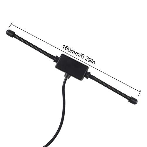 Universal Car Stereo AM FM Dipole Antenna,Hidden Adhesive Mount AM FM Radio Antenna for Vehicle Car Truck SUV Radio Stereo Head Unit Receiver Tuner,10 feet Cable DIN Plug Connector (Male)