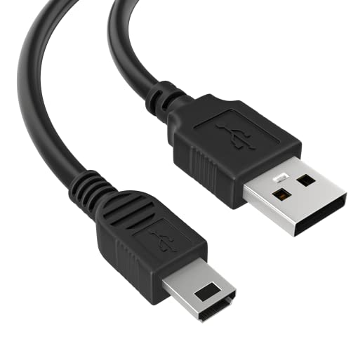 Maeline Camera USB 2.0 Cable Miniusb Charging Mini B Cord Perfect for 808 Bluetooth Speaker Charger PS3 Controller GoPro Garmin Edge 500 Ti84 Plus CE External Blue Yeti Line Data Canon (3 Pack) - size: 3 Pack