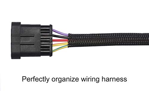 100ft - 1/4 inch PET Expandable Braided Sleeving – Black – Alex Tech Braided Cable Sleeve - color: Black, size: 1/4"-100ft