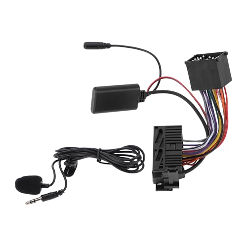 Stereo Radio Harness with Microphone Handsfree for BMW E46 3 Series AUX Adapter Music Cable Convenient 11.5cm 1 Set Black