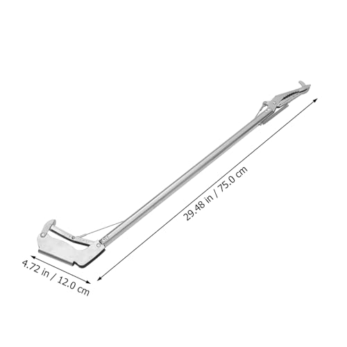 Alasum 1pc Folding Stainless Steel Snake Catcher Clamp Lock Practical Reptile Grabber Tool for Safe and Capture Gardens and Zoos