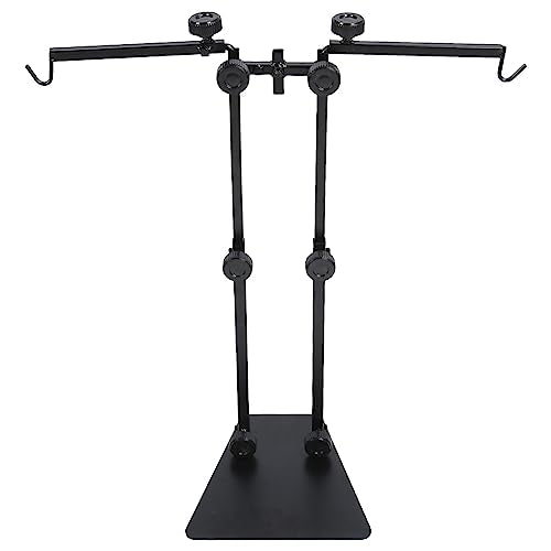 Reptile LAMP Stand Adjustable Metal Light Stand for Terrarium Double Hook