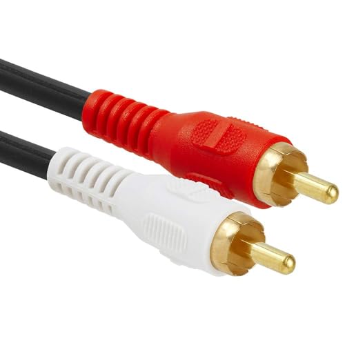 Cmple - 3.5mm Female to 2 RCA Male Stereo Audio Y Cable Adapter for TV, Smartphones, MP3 Players, Tablets, Speakers - Mini Plug Headphone Splitter - 6 Inch - color: 3.5mm F to 2 RCA M, size: Single