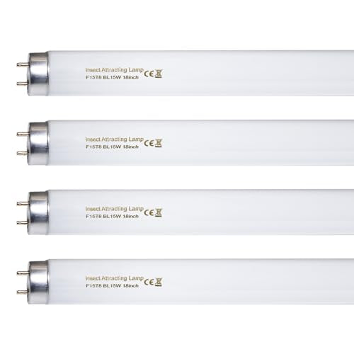 amgolibi 18 Inch 15 Watt U V/A Black Light Bulb F15T8/BL Replacement T8 BL Fluorescent Lamps for 30W Machine 350BL 365-nm Blue Light 4 Count - style: 4 Pack