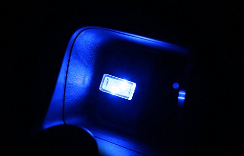 iJDMTOY USB Mini LED Car Interior Ambient Atmosphere Accent Lighting Kit - color: Blue