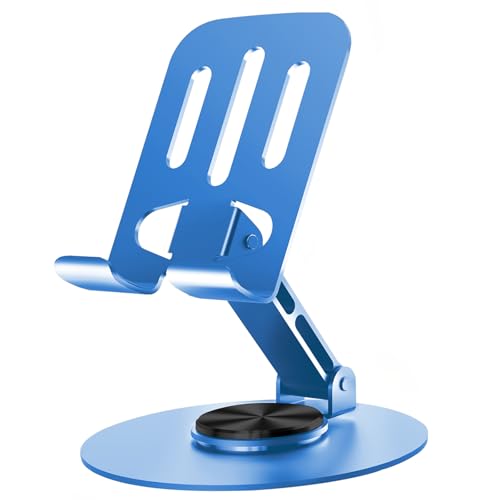 Universal Metal Cell Phone Stand, Blue - color: Blue