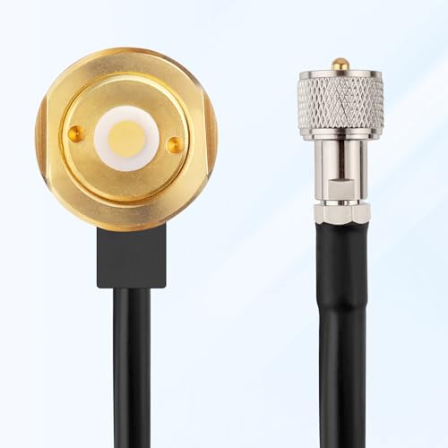 MOOKEERF NMO Antenna Cable,25FT Low Loss RG58 Coaxial CB Antenna Cable Extension with NMO and Removable UHF PL259 Male Connector for VHF/UHF/CB Radio - size: 25FT