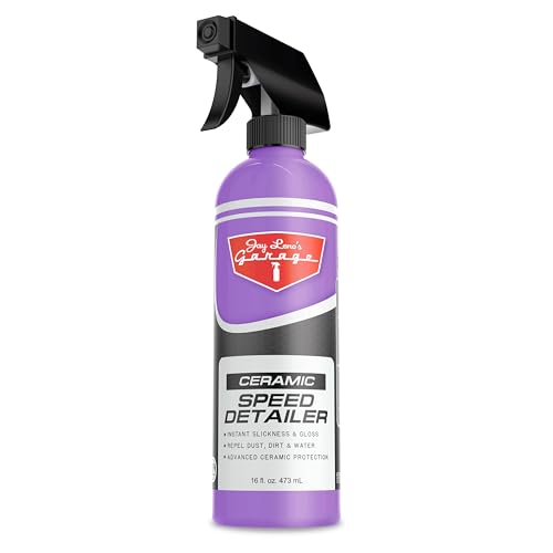 Jay Leno’s Garage Ceramic Speed Detailer Spray Quick Car Detailer for Cars Trucks Motorcycles and Watercraft Enhances Gloss Slickness Hydrophobic Protection Boosts Ceramic Coatings (16 OZ)