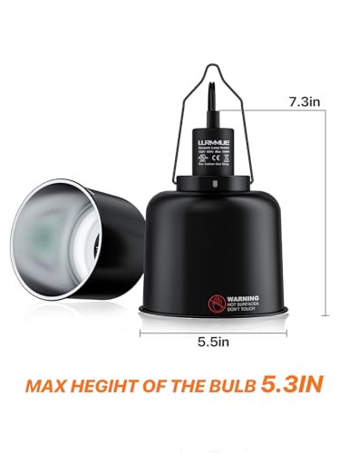 2-Pack 5.5 Inch Deep Dome Reptile Light Fixture with Clamp, ETL Certified E26 Ceramic Socket (100W), Aluminum UVA UVB Basking Lamp Holder for Terrariums, Bearded Dragons and Turtles - size: 2 Pack 5.5 Inch