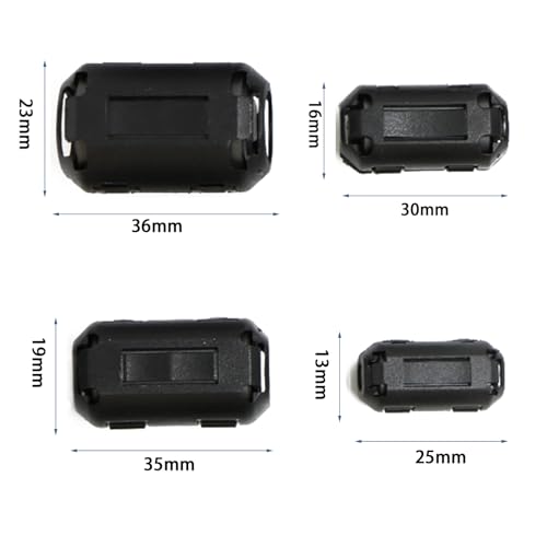 Clip-on Ferrite Choke Core 20 Pcs - Ferrite Bead RFI EMI Noise Suppressor